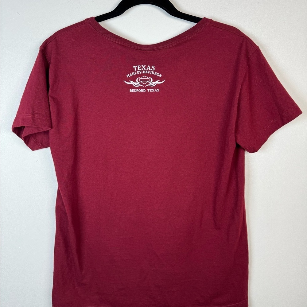 Harley-Davidson Women's Maroon Graphic Tee Size Medium NWT - Picture 4 of 6